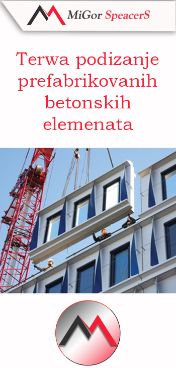 Terwa podizanje prefabrikovanih betonskih elemenata